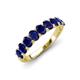 4 - Nola 1.98 ctw Oval Shape (4x3 mm) Blue Sapphire 9 Stone Wedding Band 