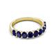 5 - Nola 1.98 ctw Oval Shape (4x3 mm) Blue Sapphire 9 Stone Wedding Band 