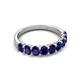 5 - Nola 1.98 ctw Oval Shape (4x3 mm) Blue Sapphire 9 Stone Wedding Band 