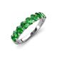 4 - Nola 1.80 ctw Oval Shape (4x3 mm) Green Garnet 9 Stone Wedding Band 
