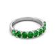 5 - Nola 1.80 ctw Oval Shape (4x3 mm) Green Garnet 9 Stone Wedding Band 