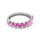 5 - Nola 1.98 ctw Oval Shape (4x3 mm) Pink Sapphire 9 Stone Wedding Band 