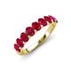 4 - Nola 2.25 ctw Oval Shape (4x3 mm) Ruby 9 Stone Wedding Band 