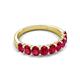 5 - Nola 2.25 ctw Oval Shape (4x3 mm) Ruby 9 Stone Wedding Band 
