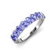 4 - Nola 1.80 ctw Oval Shape (4x3 mm) Tanzanite 9 Stone Wedding Band 