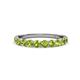 3 - Clara 3.00 mm Peridot 10 Stone Wedding Band 