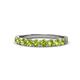 1 - Clara 3.00 mm Peridot 10 Stone Wedding Band 