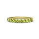 1 - Clara 3.00 mm Peridot 10 Stone Wedding Band 
