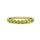 3 - Clara 3.00 mm Peridot 10 Stone Wedding Band 