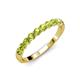4 - Clara 3.00 mm Peridot 10 Stone Wedding Band 