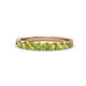 1 - Clara 3.00 mm Peridot 10 Stone Wedding Band 