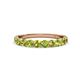 3 - Clara 3.00 mm Peridot 10 Stone Wedding Band 