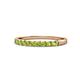 1 - Clara 2.40 mm Peridot 10 Stone Wedding Band 