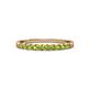 2 - Clara 2.40 mm Peridot 10 Stone Wedding Band 