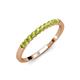 3 - Clara 2.40 mm Peridot 10 Stone Wedding Band 