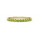 2 - Clara 2.40 mm Peridot 10 Stone Wedding Band 