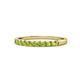 1 - Clara 2.40 mm Peridot 10 Stone Wedding Band 