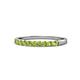 1 - Clara 2.40 mm Peridot 10 Stone Wedding Band 