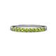 2 - Clara 2.40 mm Peridot 10 Stone Wedding Band 