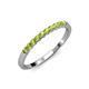 3 - Clara 2.40 mm Peridot 10 Stone Wedding Band 