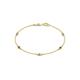 1 - Aizza (5 Stn/2.7mm) Petite Smoky Quartz and Lab Grown Diamond Station Bracelet 