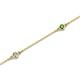 2 - Aizza (5 Stn/2.7mm) Petite Green Garnet and Lab Grown Diamond Station Bracelet 