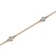 2 - Aizza (5 Stn/2.7mm) Petite Aquamarine and Lab Grown Diamond Station Bracelet 