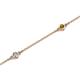 2 - Aizza (5 Stn/2.7mm) Petite Citrine and Lab Grown Diamond Station Bracelet 