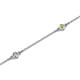 2 - Aizza (5 Stn/2.7mm) Petite Peridot and Lab Grown Diamond Station Bracelet 