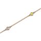 2 - Aizza (5 Stn/2.7mm) Petite Yellow Sapphire and Lab Grown Diamond Station Bracelet 