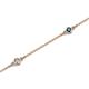 2 - Aizza (5 Stn/2.7mm) Petite Blue Diamond and Lab Grown Diamond Station Bracelet 