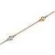 2 - Aizza (5 Stn/2.7mm) Petite Yellow Diamond and Lab Grown Diamond Station Bracelet 