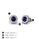 4 - Bernice Blue Sapphire and Diamond Stud Earrings 