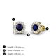 4 - Bernice Blue Sapphire and Diamond Stud Earrings 