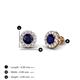 4 - Bernice Blue Sapphire and Diamond Stud Earrings 