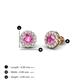 4 - Bernice Pink Sapphire and Diamond Stud Earrings 