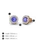 4 - Bernice Tanzanite and Diamond Stud Earrings 