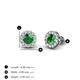 4 - Bernice Green Garnet and Diamond Stud Earrings 