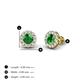 4 - Bernice Green Garnet and Diamond Stud Earrings 