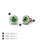4 - Bernice Green Garnet and Diamond Stud Earrings 