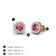 4 - Bernice Pink Tourmaline and Diamond Stud Earrings 