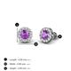 4 - Bernice Amethyst and Diamond Stud Earrings 
