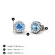 4 - Bernice Blue Topaz and Diamond Stud Earrings 