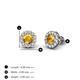 4 - Bernice Citrine and Diamond Stud Earrings 