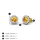4 - Bernice Citrine and Diamond Stud Earrings 