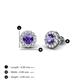 4 - Bernice Iolite and Diamond Stud Earrings 