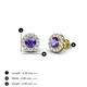 4 - Bernice Iolite and Diamond Stud Earrings 