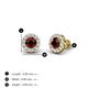 4 - Bernice Red Garnet and Diamond Stud Earrings 