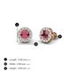 4 - Bernice Rhodolite Garnet and Diamond Stud Earrings 