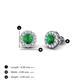 4 - Bernice Emerald and Diamond Stud Earrings 